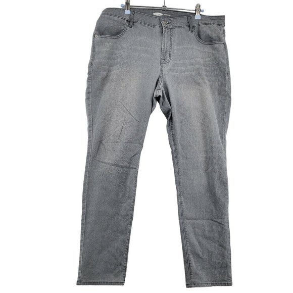 Old Navy Jeans Women's Tapered Leg Super Skinny Fit Denim Stretch Gray 16 - Picture 2 of 9